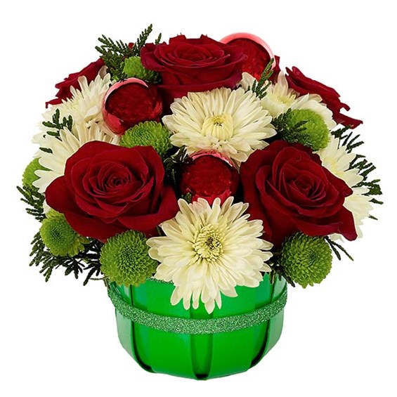&quot;Jolly Holiday Wishes&quot; flowers (BF363-11KM)