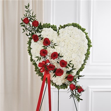 Always In My Heart™ Floral Heart- Red & White