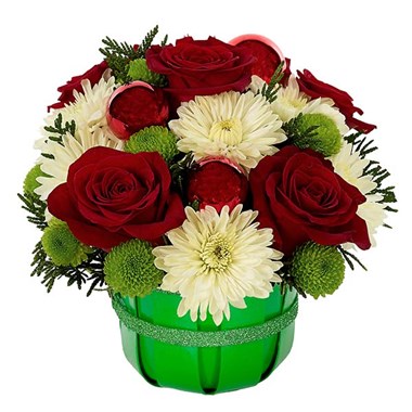 &quot;Jolly Holiday Wishes&quot; flowers (BF363-11KM)